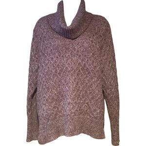 Chunky Purple Heathered SWEATER by Retrology | XL